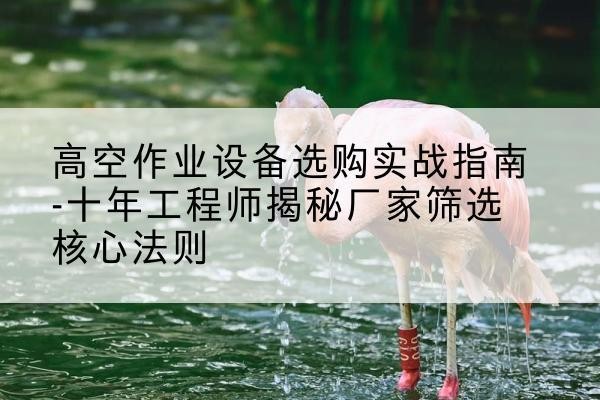 袁州剪叉式升降机厂家-高空作业设备选购实战指南-十年工程师揭秘厂家筛选核心法则